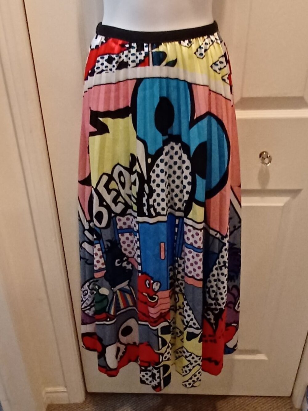 Sesame Street Characters, Vintage, Long-Length, Colourful, Pleated Skirt, Mint